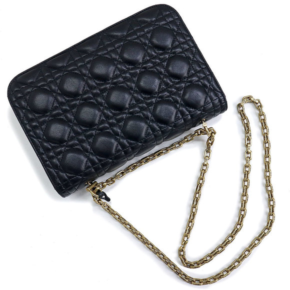 Christian Dior Dior Addict Chain Shoulder Handbag Cannage Black - Picture 6 of 12